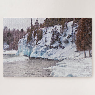 Winter on Lake Superior's Shore Jigsaw Puzzle