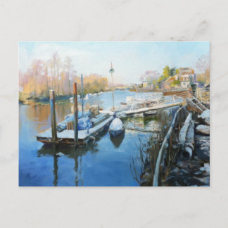 Winter On Thames, Richmond Postcard