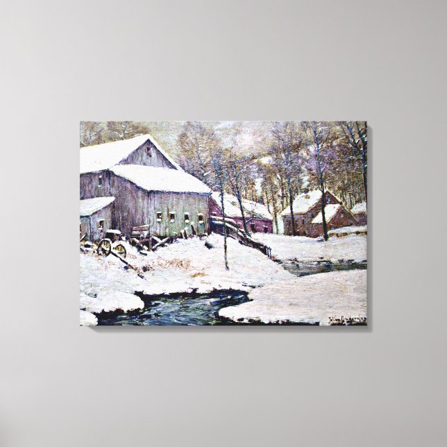 Winter on the Farm - Julian Onderdonk painting Canvas Print (Front)