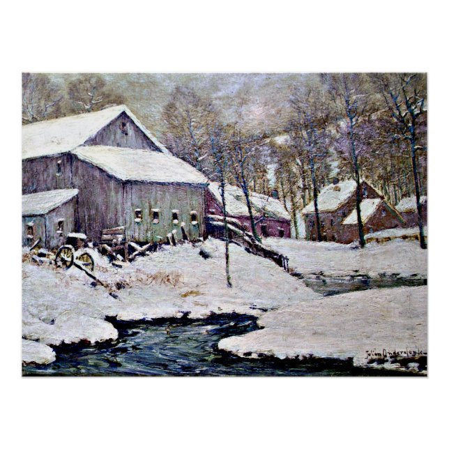 Winter on the Farm - Julian Onderdonk painting Poster (Front)