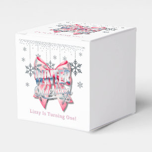 Winter Onderland Girl 1st. Birthday Party Favour Box
