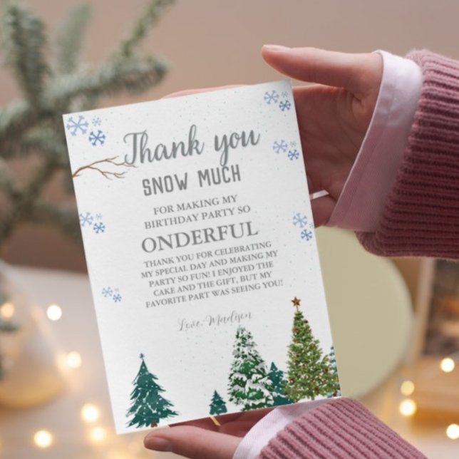Winter onderland Snowflake Thank You Birthday Card (Creator Uploaded)