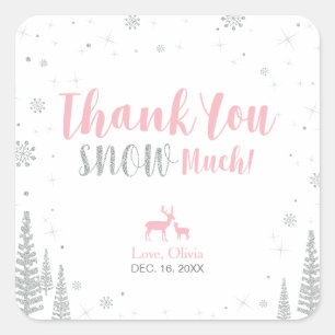 Winter onderland, Thank you snow much sticker