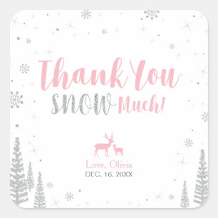 Winter onderland, Thank you snow much sticker