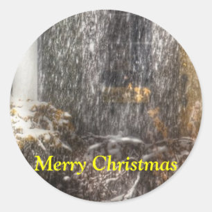 Winter - One Snowy night Classic Round Sticker