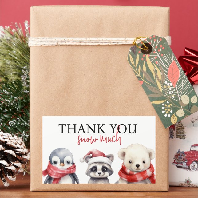 Winter Onederland 1st birthday Christmas Photo Rectangular Sticker (Holiday)