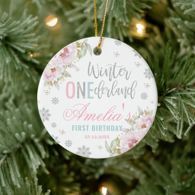 Winter ONEderland 1st Birthday Christmas Tree Ceramic Tree Decoration (Tree)