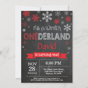 Winter Onederland 1st Birthday Invitation