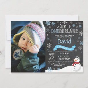 Winter Onederland 1st Birthday Invitation