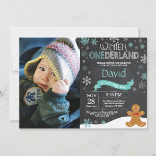 Winter Onederland 1st Birthday Invitation