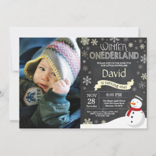 Winter Onederland 1st Birthday Invitation