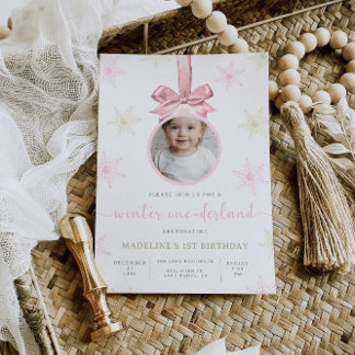 Winter Onederland 1st Birthday Invitation