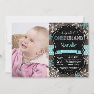 Winter Onederland 1st Birthday Invitation