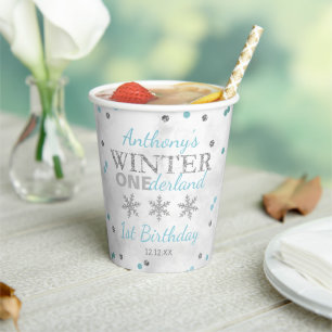 Winter ONEderland 1st Birthday Paper Cups