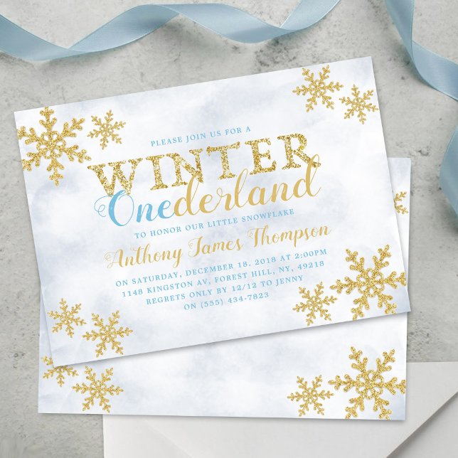 Winter ONEderland 1st Birthday Party Invitation (Creator Uploaded)