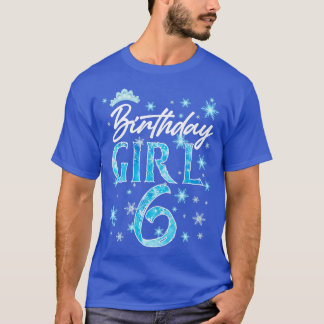 Winter Onederland 6th Birthday Girl Snowflake Bday T-Shirt