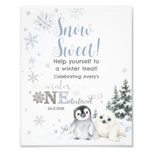 Winter Onederland Arctic Animals Dessert Table Photo Print