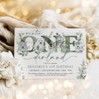 Winter Onederland Arctic Animals Greenery Birthday