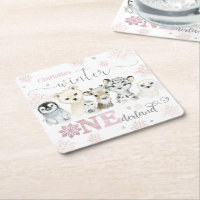 Winter Onederland Arctic Animals Snow 1st Birthday