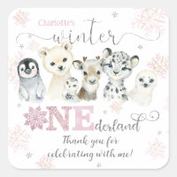 Winter Onederland Arctic Animals Snow 1st Birthday