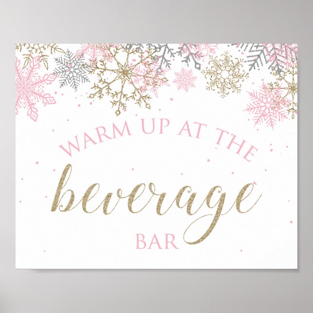 Winter Onederland Beverages Sign (Front)