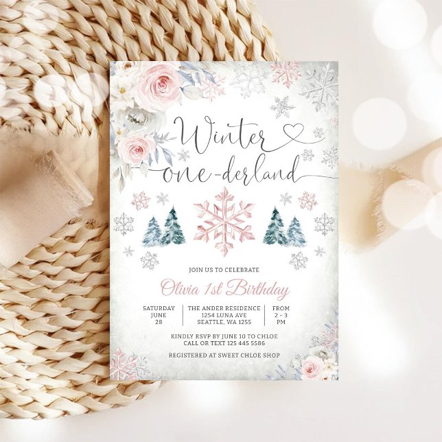 Winter Onederland Birthday Invitation (Creator Uploaded)