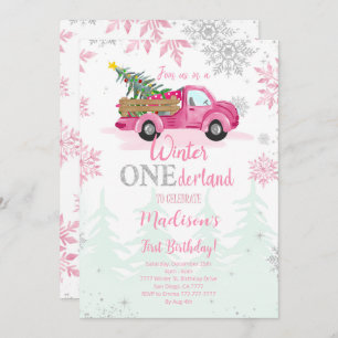 Winter ONEderland Birthday Invitation