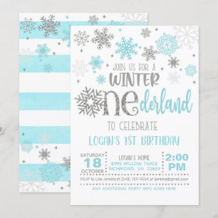 Winter ONEderland Birthday Invitation - Boy - WH