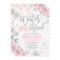 Winter ONEderland Birthday Invitation Pink Silver