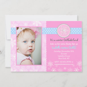 Winter Onederland Birthday Invitations