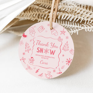 Winter Onederland Birthday Party Favor Tags