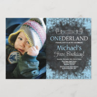 Winter Onederland Boy 1st Birthday Photo