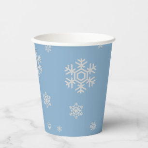 Winter Onederland first birthday blue and silver Paper Cups