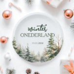 Winter Onederland First Birthday Paper Plate<br><div class="desc">Add a touch of winter magic to your celebration with our Winter Onederland First Birthday Paper Plates. Featuring charming snowflake designs and icy blue accents, these plates are perfect for serving treats at your winter-themed first birthday party. Ideal for creating a festive and whimsical atmosphere, they add a cosy and...</div>