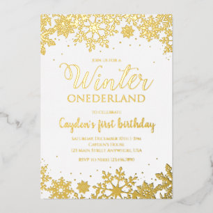 Winter Onederland First Birthday Silver Snowflakes
