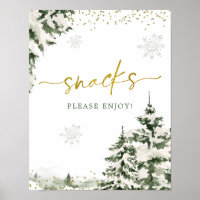 Winter Onederland Forest First Birthday Snacks