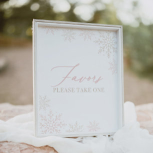 Winter Onederland Glitter Birthday Favours Sign