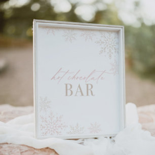 Winter Onederland Glitter Hot Chocolate Bar Sign