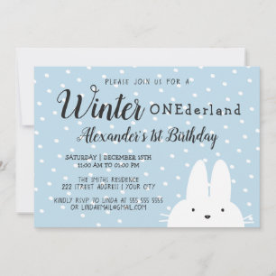 Winter Onederland Invitation