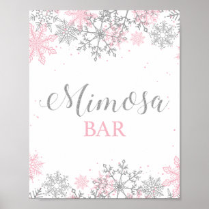 Winter Onederland Mimosa Bar Poster
