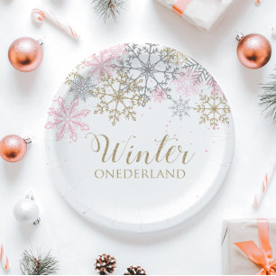 Winter Onederland Paper Plate