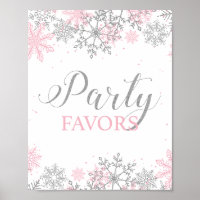 Winter Onederland Party Favours Pink Silver