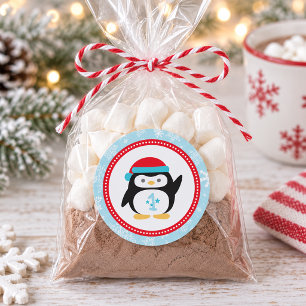 Winter ONEderland Penguin First Birthday Classic Round Sticker