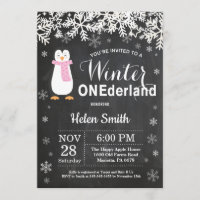 Winter Onederland Penguin Girl 1st Birthday