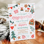 Winter ONEderland Pink Christmas Birthday Party Invitation<br><div class="desc">Winter ONEderland Pink Christmas Birthday Party Invitation</div>