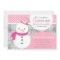 Winter ONEderland Pink Snowman Invitation