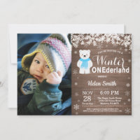 Winter Onederland Polar Bear Boy 1st Birthday