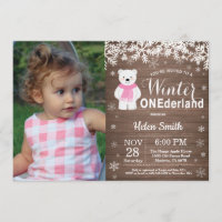 Winter Onederland Polar Bear Girl 1st Birthday