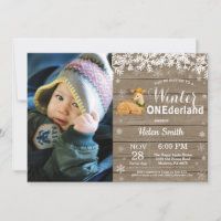 Winter Onederland Rustic Deer 1st Birthday