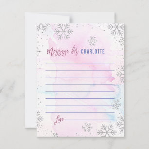 Winter ONEderland Silver Snowflake Time Capsule Card